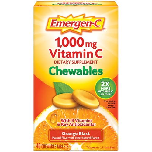 Emergen-C Vitamin C Chewables Orange Blast