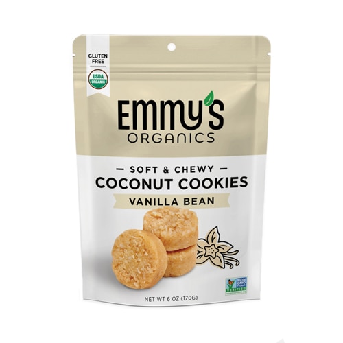 Emmy's Organics Classic Coconut Cookies Vegan Grain-Free Vanilla Bean