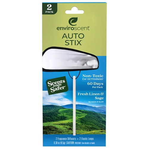 Enviroscent Auto Stix Car Air Freshener Fresh Linen & Sage