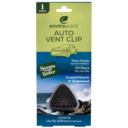 Enviroscent Car Vent Clip Starter Clip - Coastal Storm & Teakwood