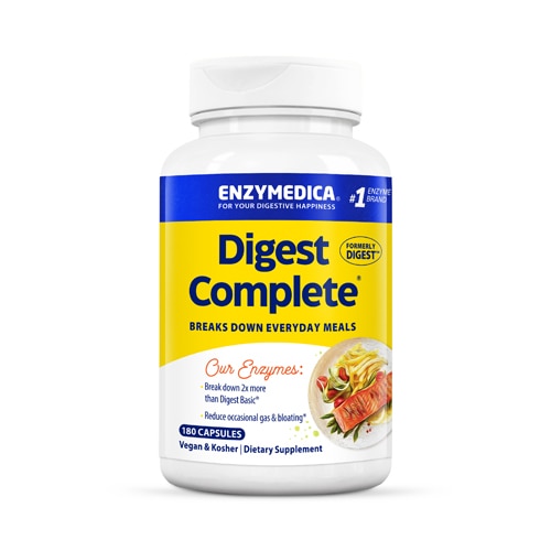 Enzymedica Digest Complete Digestive Enzymes for Fast-Acting Gas & Bloating Relief