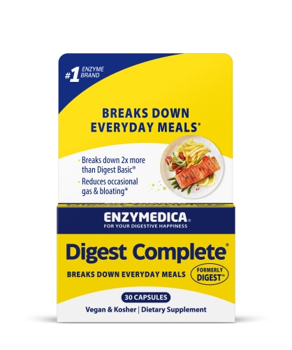 Enzymedica Digest Complete Digestive Enzymes for Fast-Acting Gas & Bloating Relief