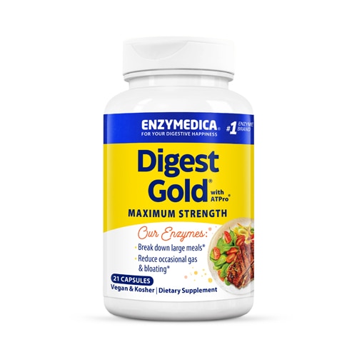 Enzymedica Digest Gold Maximum Strength Digestive Enzymes for Gas & Bloating Relief