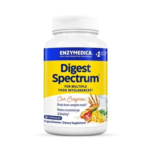 Enzymedica Digest Spectrum Digestive Enzymes for Food Intolerances + Gas & Bloating Relief