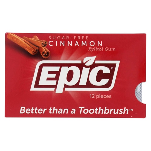 Epic Dental Xylitol Gum Sugar-Free Cinnamon