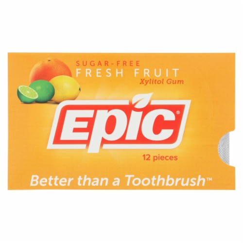 Epic Dental Xylitol Gum Sugar-Free Fresh Fruit