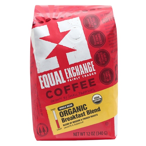 Equal Exchange Organic Breakfast Blend Whole Bean Coffee