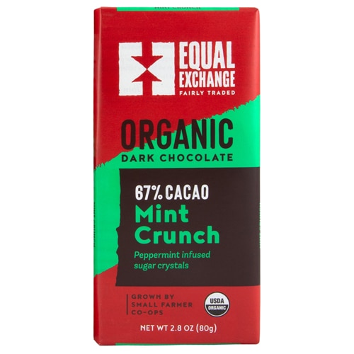 Equal Exchange Organic Dark Chocolate Bar Mint Crunch