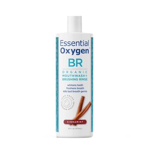 Essential Oxygen BR Organic Mouthwash + Brushing Rinse Cinnamint
