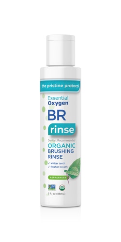 Essential Oxygen BR Organic Mouthwash Brushing Rinse Peppermint