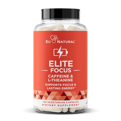 Eu Natural Elite Focus Caffeine & L-Theanine Nootropic Blend - Jitter-Free - Focused Energy