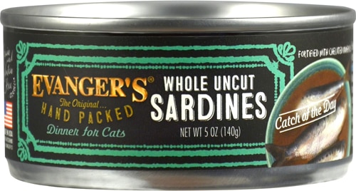 Evanger's Hand-Packed Cat Food Whole Uncut Sardines