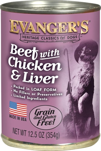 Evanger's Heritage Classics Wet Dog Food Beef with Chicken & Liver