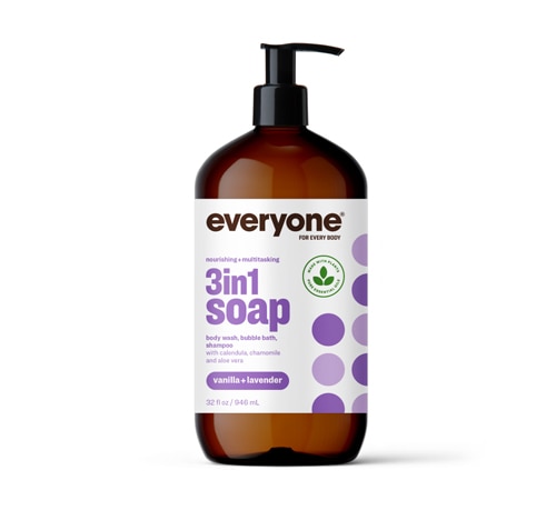 Everyone 3in1 Soap Body Wash Bubble Bath Shampoo Vanilla + Lavender