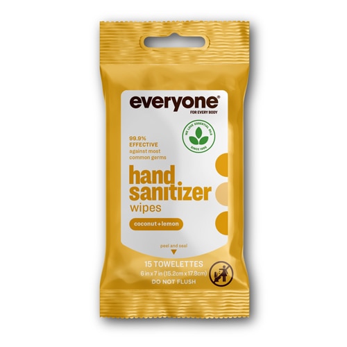 Everyone Hand Sanitizer Wipes - Coconut + Lemon