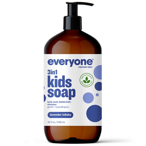 Everyone Kids Soap 3in1 Body Wash Shampoo Bubble Bath Lavender Lullaby