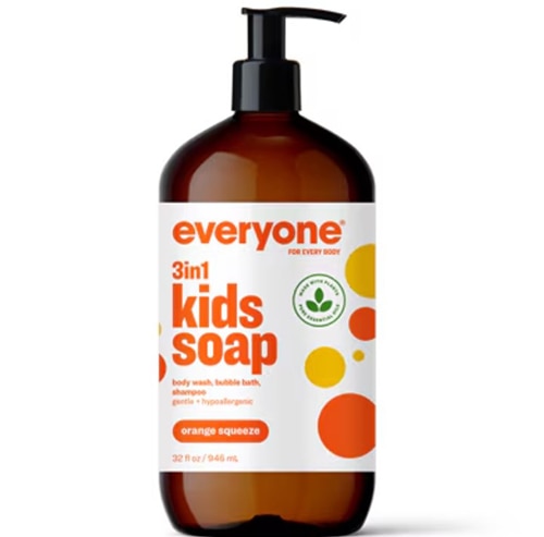 Everyone Kids Soap 3in1 Body Wash Shampoo Bubble Bath Orange Squeeze