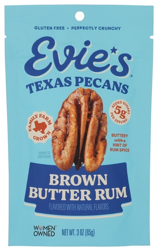Evie's Snacks Roasted Texas Pecans Brown Butter Rum