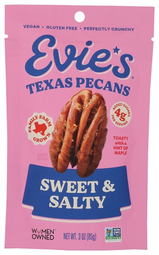 Evie's Snacks Roasted Texas Pecans Sweet & Salty
