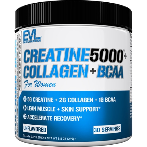 Evlution Nutrition Creatine5000+Collagen+BCAA For Women Unflavored