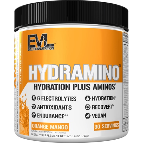 Evlution Nutrition Hydramino Hydration Plus Amino Acids Orange Mango