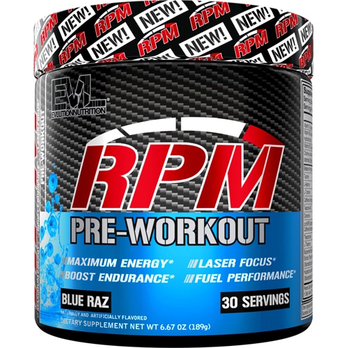 Evlution Nutrition RPM Pre-Workout Blue Raz