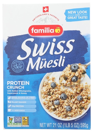 Familia Swiss Muesli Protein Crunch Non-GMO Superseeds & Honey