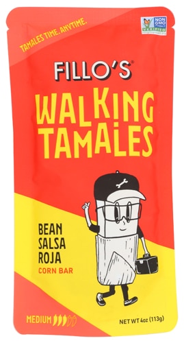 Fillo's Non-GMO Walking Tamales Bean Salsa Roja Tamale