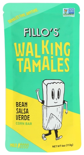 Fillo's Non-GMO Walking Tamales Bean Salsa Verde Tamale