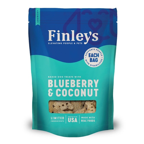 Finley's Natural Dog Treats Crunchy Biscuits Blueberry & Coconut