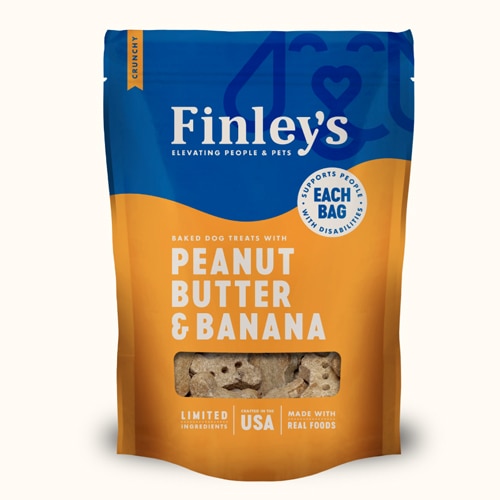 Finley's Natural Dog Treats Crunchy Biscuits Peanut Butter & Banana