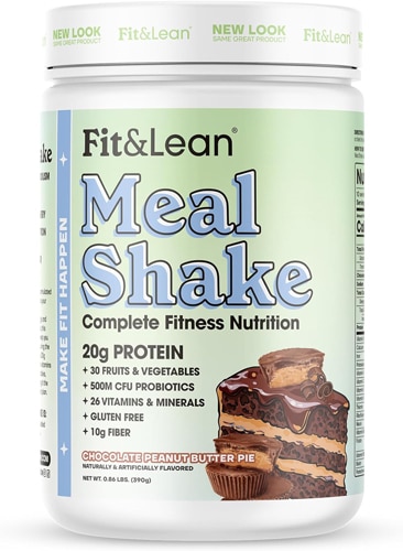 Fit & Lean Meal Shake Fat Burning Meal Replacement Chocolate Peanut Butter Pie