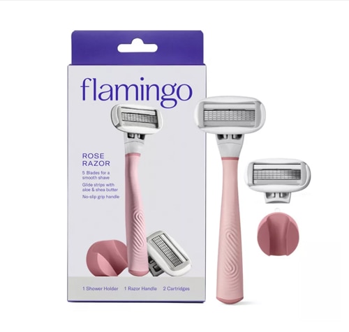 Flamingo Women's 5-Blade Razor - Desert Rose