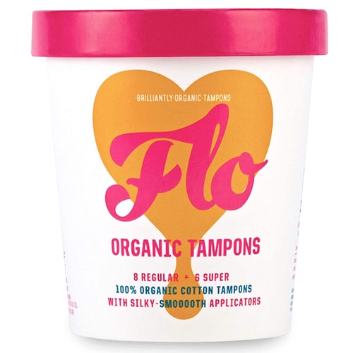 Flo Organic Cotton Eco-Applicator Tampons - Regular & Super