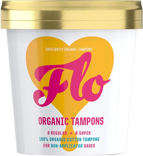 Flo Organic Cotton Non-Applicator Tampons - Regular & Super