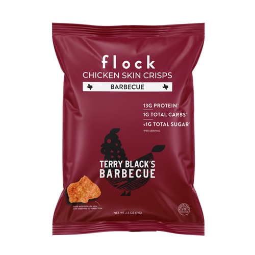 Flock Chicken Skin Crisps Barbecue Seasoned