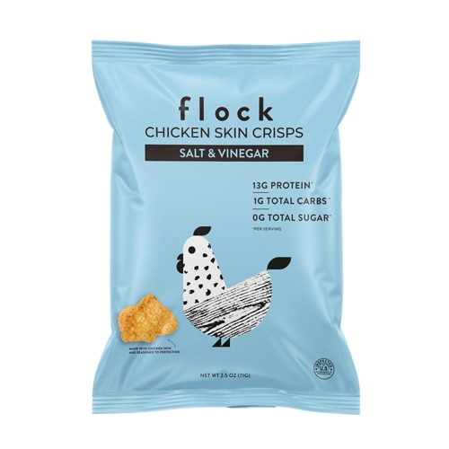 Flock Chicken Skin Crisps Salt & Vinegar