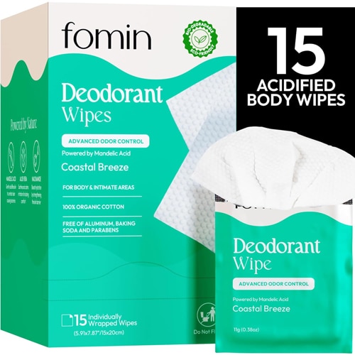 Fomin' AHA Deodorant Wipes Aluminum Free - Coastal Breeze