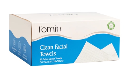 Fomin' Clean Facial Towels Biodegradable - Cotton