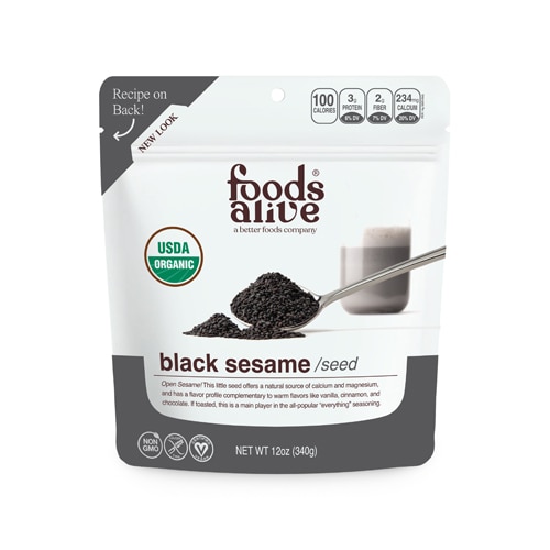 Foods Alive Organic Black Sesame Seeds Superfood