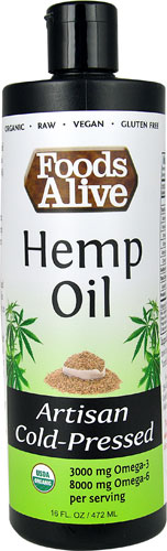 Foods Alive Organic Hemp Oil Artisan Cold Pressed