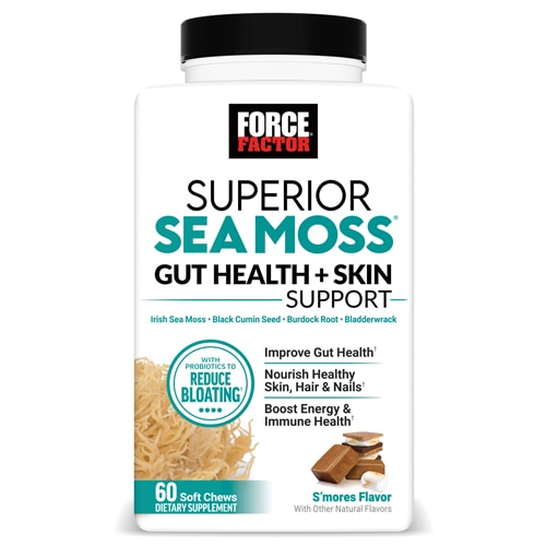 Force Factor Superior Sea Moss Gut Health + Skin Support S'mores