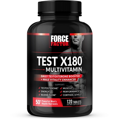 Force Factor Test X180 Multivitamin Daily Testosterone Booster + Male Vitality Enhancer