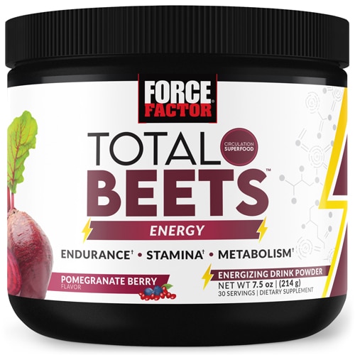 Force Factor Total Beets Energy Powder Pomegranate Berry