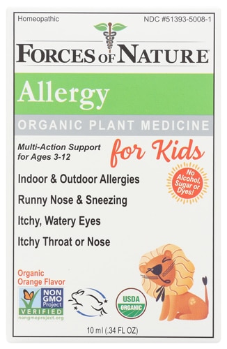 Forces Of Nature Kids Organic Plant Medicine Drops Allergy Ages 3-12