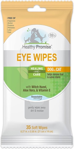 Four Paws Healthy Promise Eye Wipes for Dogs & Cats