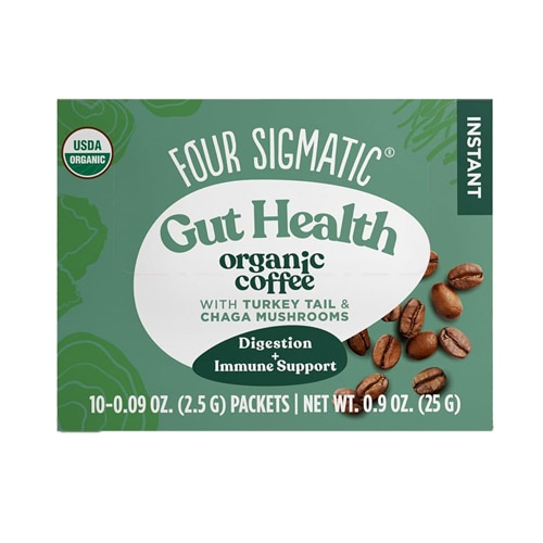 Four Sigmatic Gut Health Organic Instant Coffee with Turkey Tail & Chaga Mushrooms