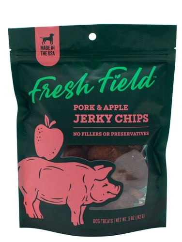 Fresh Field Dog Treats Jerky Chips Pork & Apple