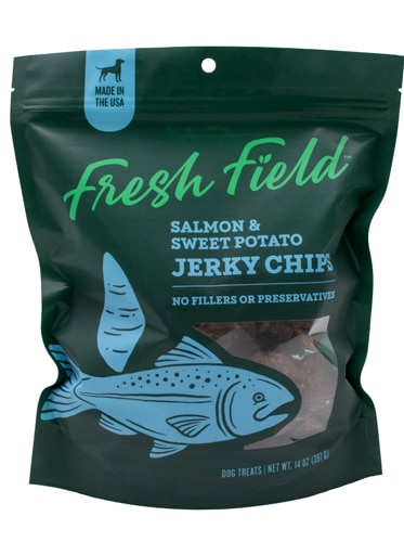 Fresh Field Dog Treats Jerky Chips Salmon & Sweet Potato