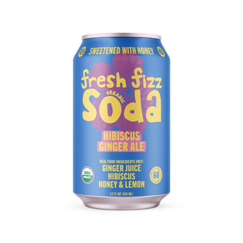Fresh Fizz Organic Soda Hibiscus Ginger Ale